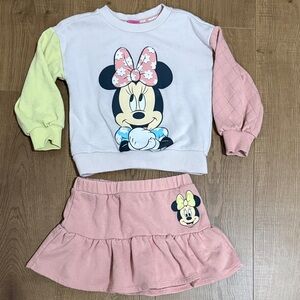 Disney Minnie Mouse Kids Matching Set - Pink and Yellow